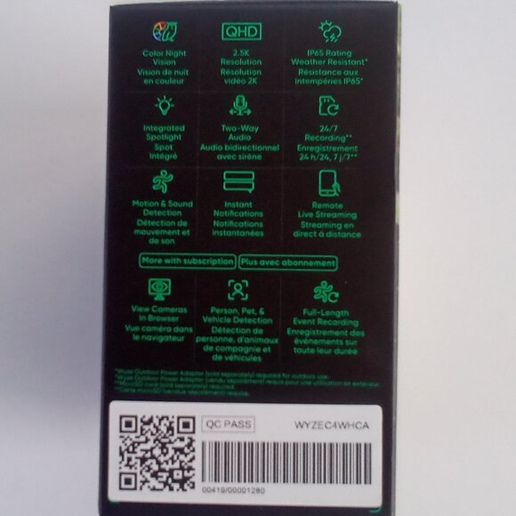 WAYZE CAMERA INDOOR/OUTDOOR 2.5K COLOUR NIGHT VISION PLUS A BUILT IN SPOT-LIGHT - Picture 7 of 13